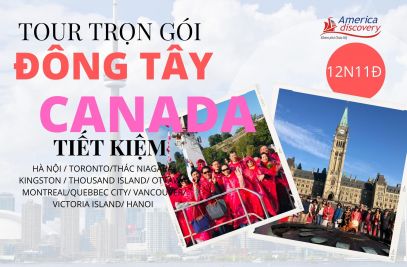 Tour Canada Trọn Gói Giá Rẻ: Liên Tuyến Đông Tây Canada 12N11Đ Khởi Hành Từ Hà Nội