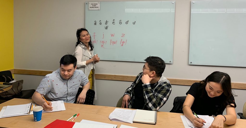 Một lớp học tại Trường Việt ngữ Văn Lang (Nguồn: internet)